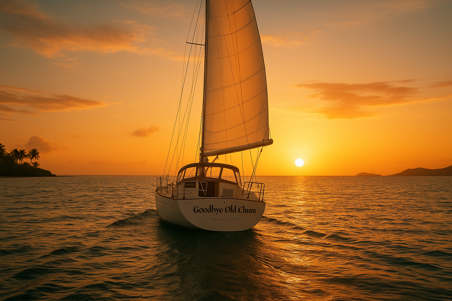 Sailboat at sunset